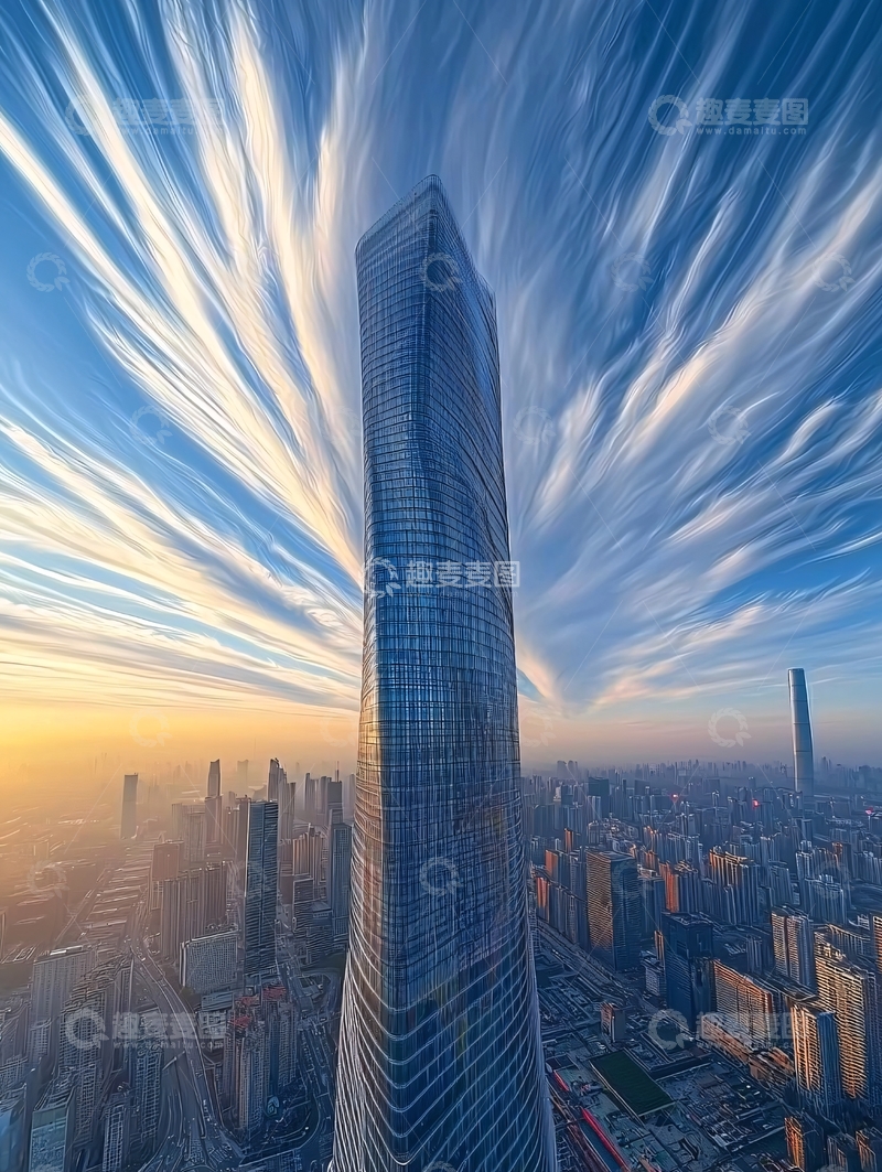 高清大图下载【趣麦麦图】摩天大楼直插云霄