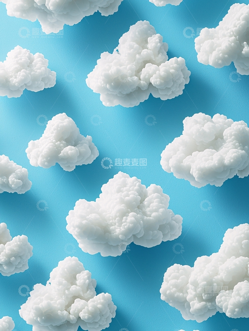 高清大图下载【趣麦麦图】棉花糖般的云朵