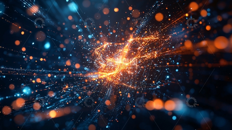 高清大图下载【趣麦麦图】抽象光线粒子背景