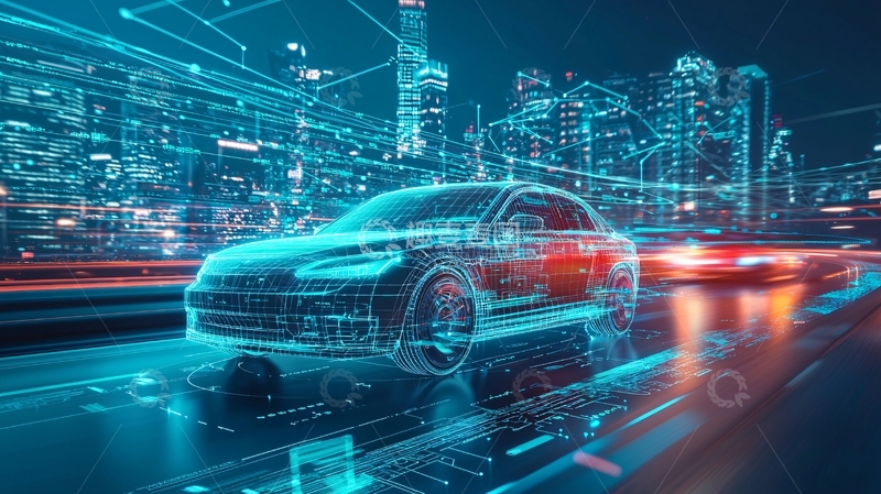 高清大图下载【趣麦麦图】未来城市汽车