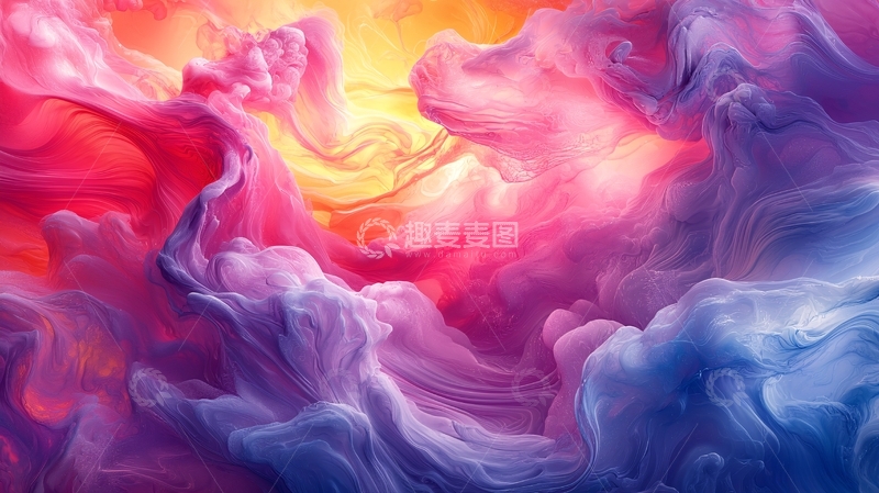 高清大图下载【趣麦麦图】彩色烟雾背景