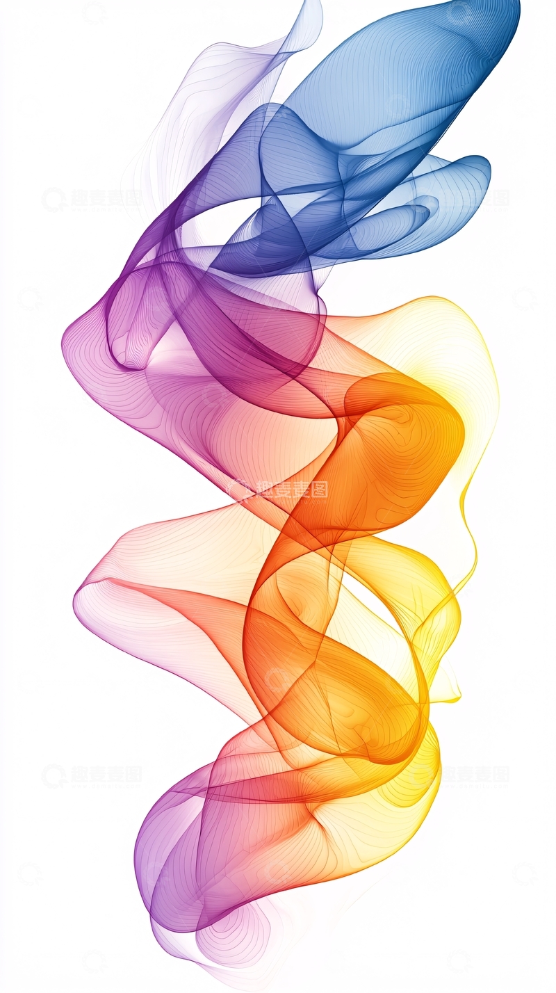 高清大图下载【趣麦麦图】彩色烟雾流动图案