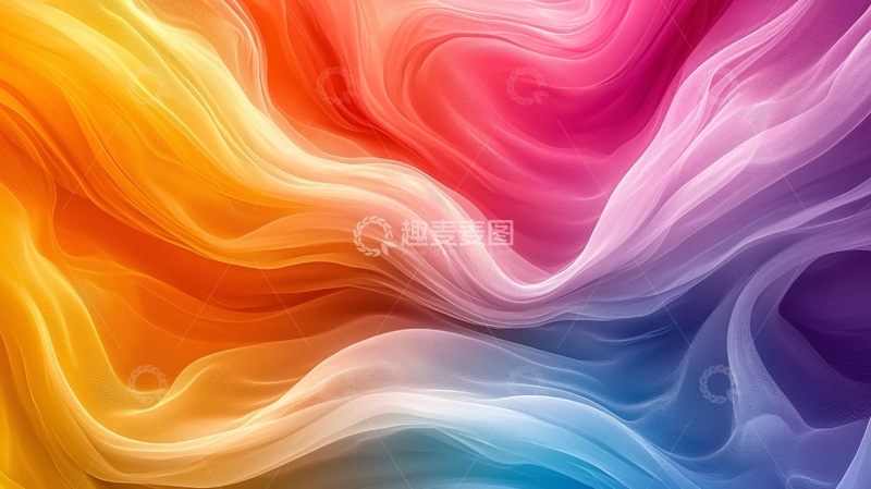 高清大图下载【趣麦麦图】抽象彩色水彩漩涡背景