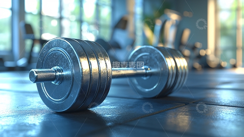 高清大图下载【趣麦麦图】哑铃在地板上
