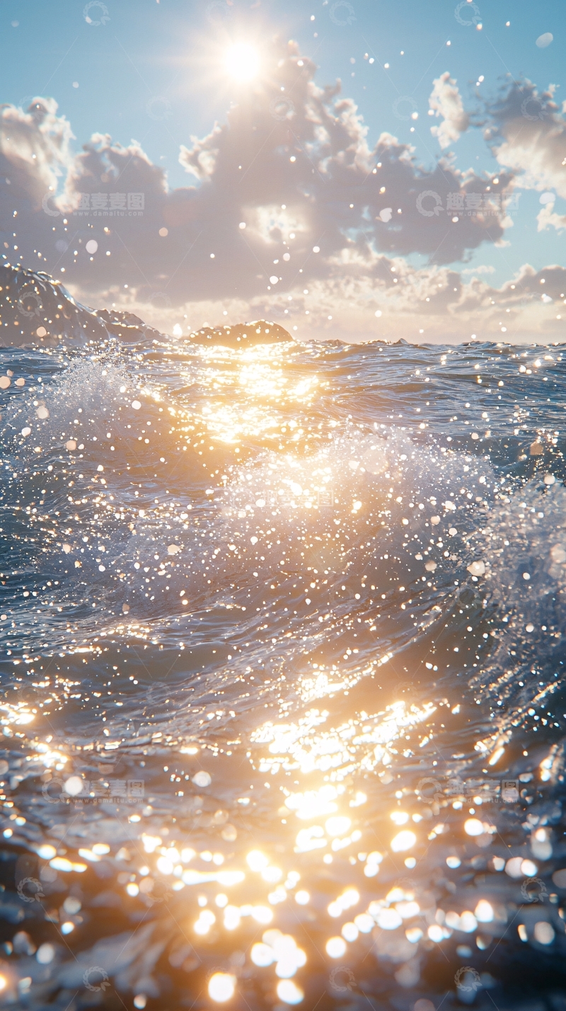 高清大图下载【趣麦麦图】海面波光粼粼
