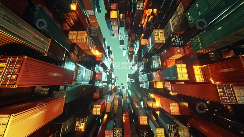 高清大图下载【趣麦麦图】集装箱城市