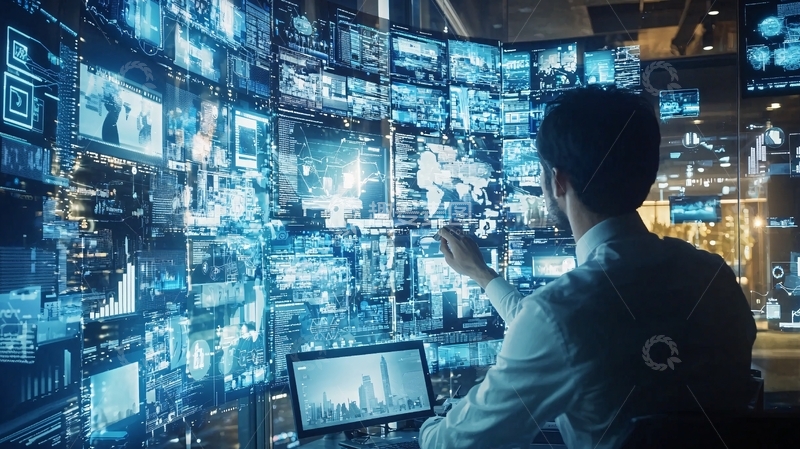 高清大图下载【趣麦麦图】科技感数据墙