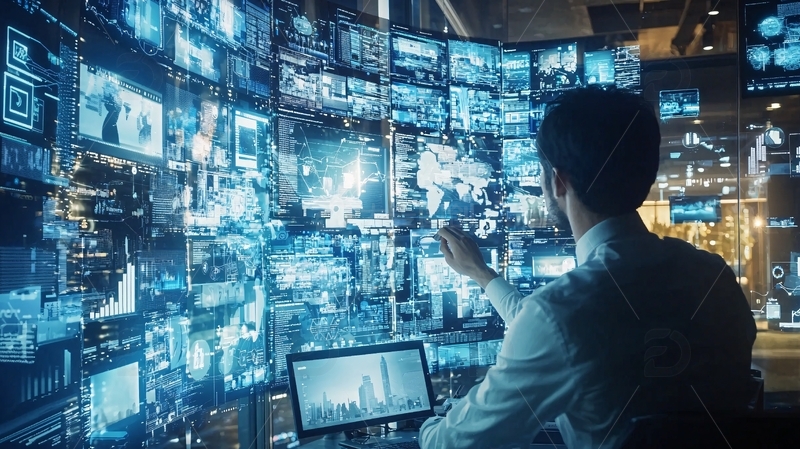 高清大图下载【趣麦麦图】科技感数据墙