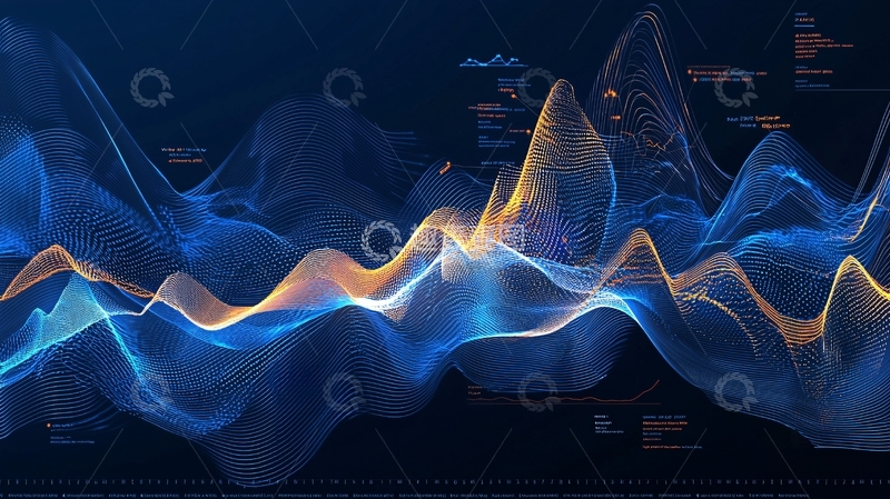 高清大图下载【趣麦麦图】抽象数据波浪