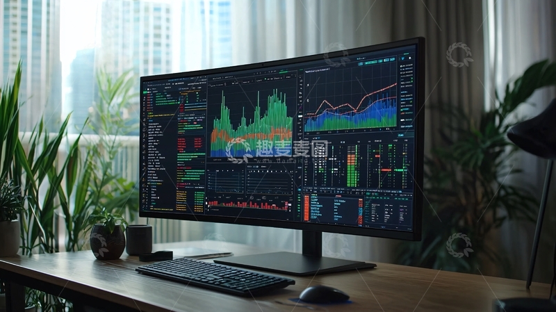 高清大图下载【趣麦麦图】曲面显示器数据分析图表