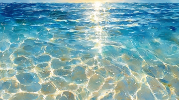 清澈见底的海水