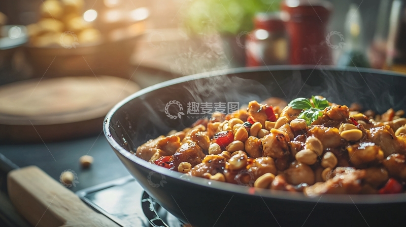 高清大图下载【趣麦麦图】香喷喷的腰果鸡丁
