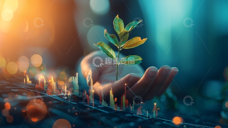 高清大图下载【趣麦麦图】手捧新生植物