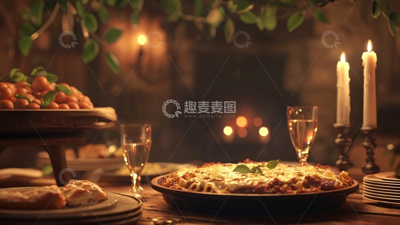 高清大图下载【趣麦麦图】烛光晚餐