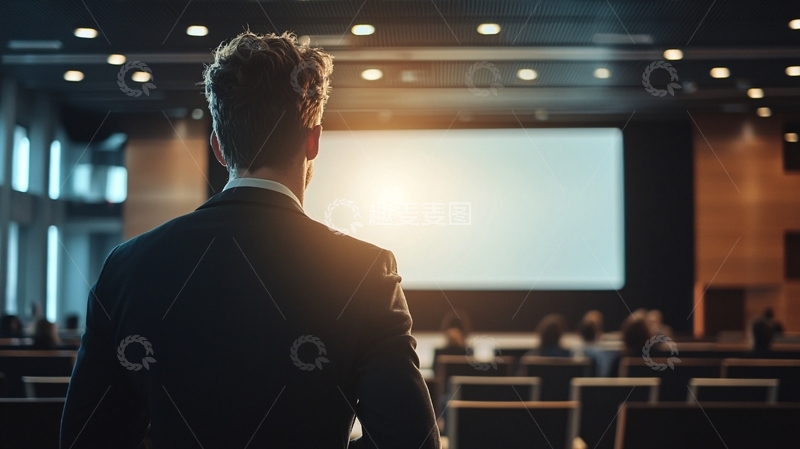 高清大图下载【趣麦麦图】商务人士演讲