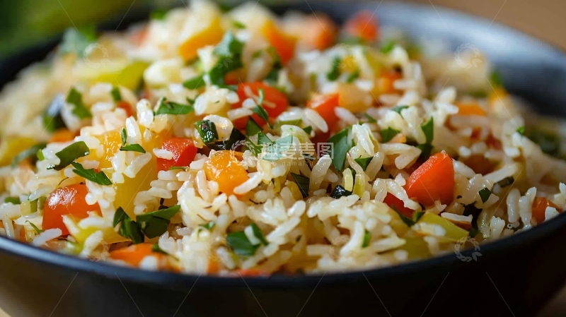 高清大图下载【趣麦麦图】色香味俱全的蔬菜炒饭