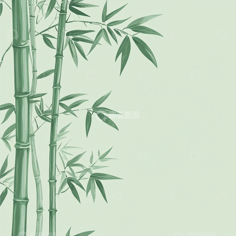 高清大图下载【趣麦麦图】翠竹图