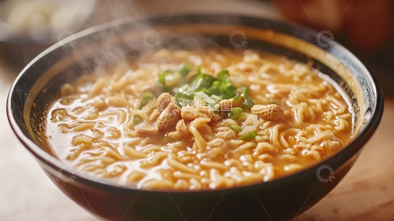 高清大图下载【趣麦麦图】热气腾腾的方便面