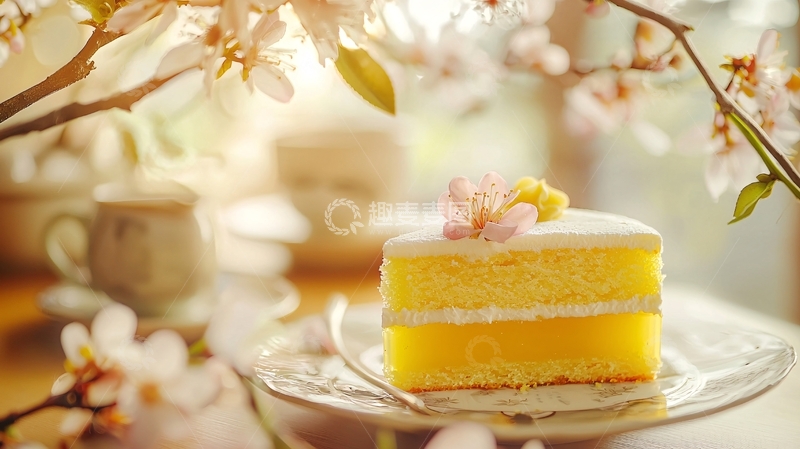 高清大图下载【趣麦麦图】春日柠檬蛋糕