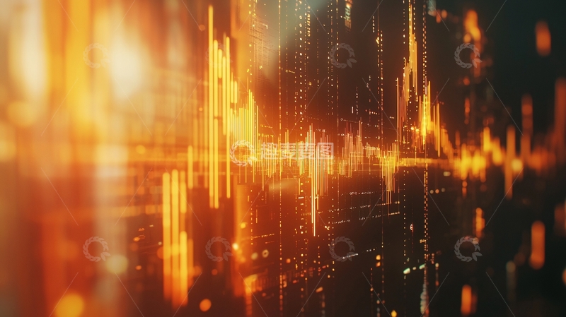 高清大图下载【趣麦麦图】抽象火焰数据流