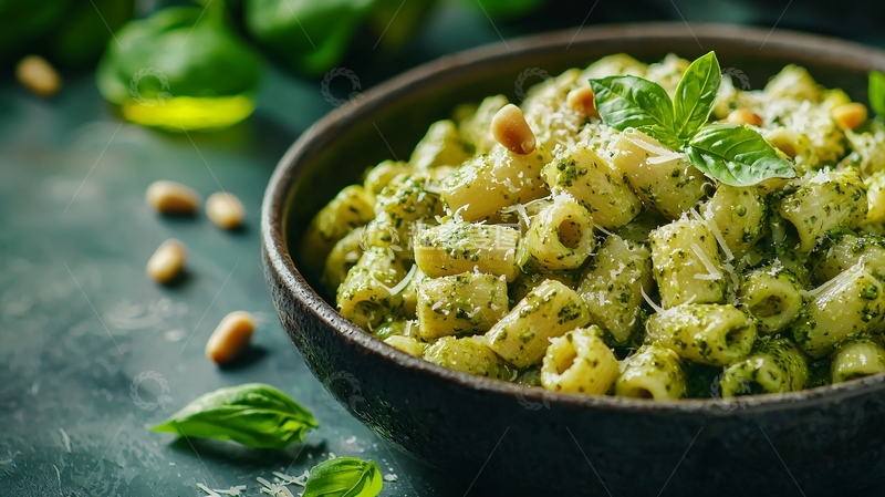 高清大图下载【趣麦麦图】意式青酱意面