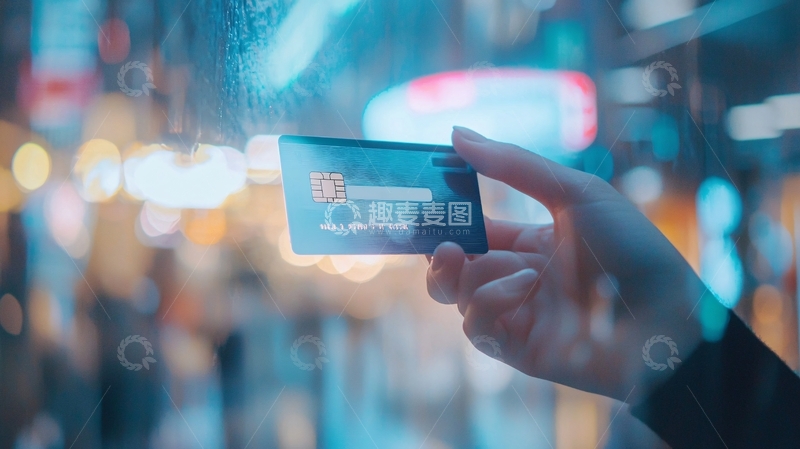 高清大图下载【趣麦麦图】夜晚城市背景信用卡