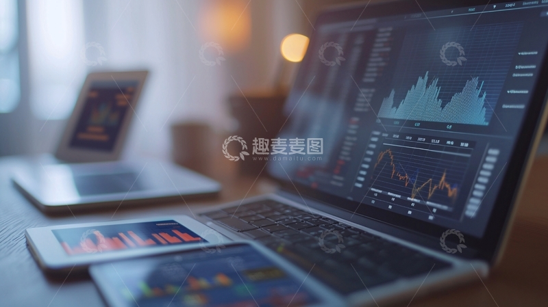 高清大图下载【趣麦麦图】电脑屏幕显示数据图表