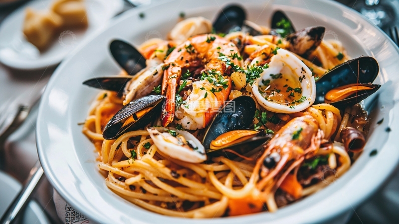 高清大图下载【趣麦麦图】海鲜意面