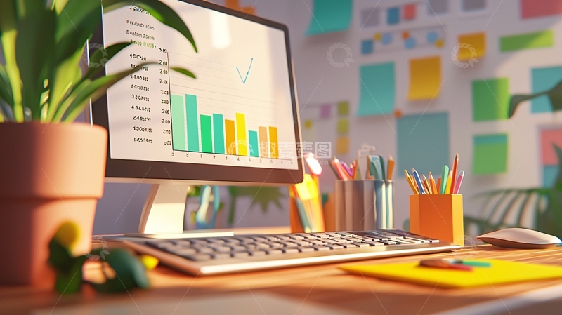 高清大图下载【趣麦麦图】电脑桌面办公场景