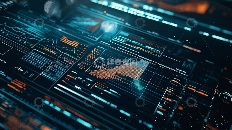 高清大图下载【趣麦麦图】科技感数据界面