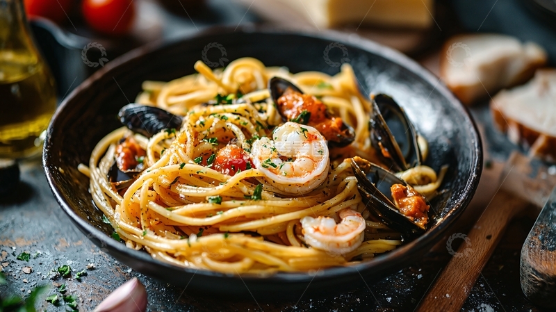 高清大图下载【趣麦麦图】海鲜意面