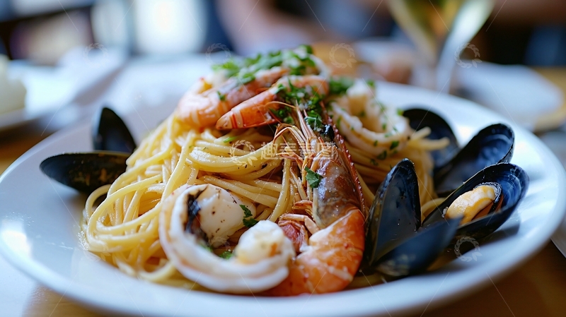高清大图下载【趣麦麦图】海鲜意面