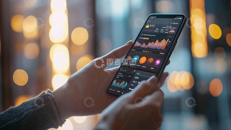高清大图下载【趣麦麦图】手机屏幕显示数据图表