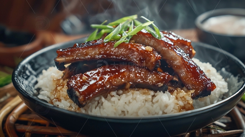 高清大图下载【趣麦麦图】香糯可口的红烧排骨饭