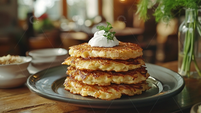 高清大图下载【趣麦麦图】-美味土豆饼早餐
