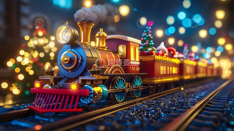 高清大图下载【趣麦麦图】圣诞火车
