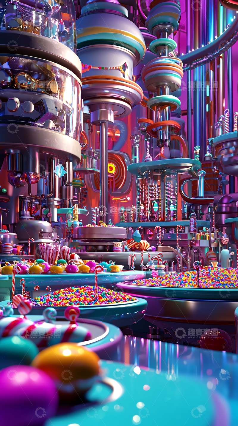 高清大图下载【趣麦麦图】梦幻糖果工厂
