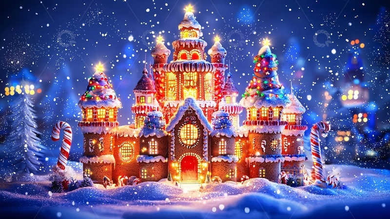 高清大图下载【趣麦麦图】圣诞节城堡