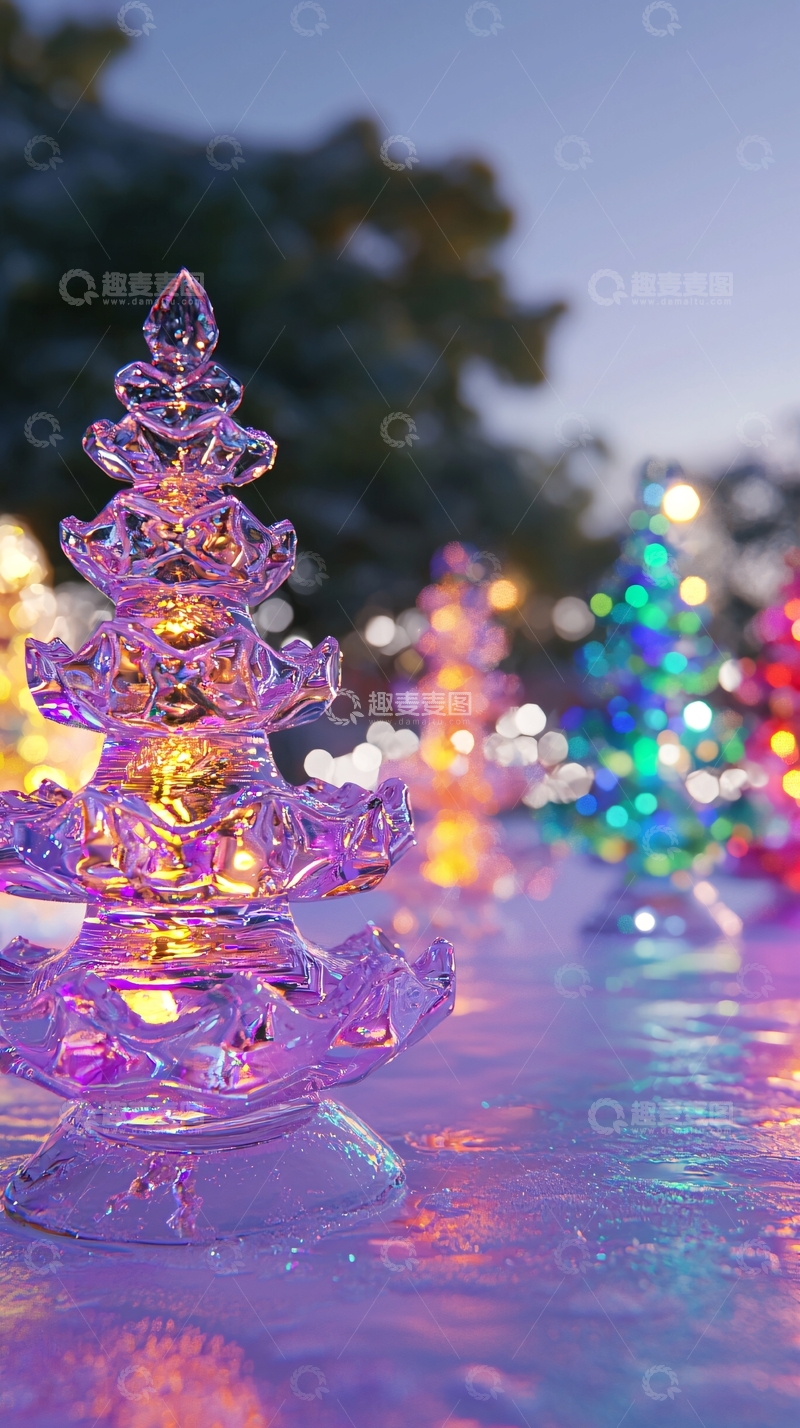 高清大图下载【趣麦麦图】水晶圣诞树