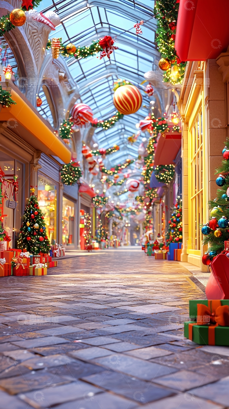 高清大图下载【趣麦麦图】圣诞节街景
