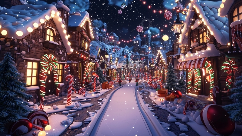 高清大图下载【趣麦麦图】圣诞小镇