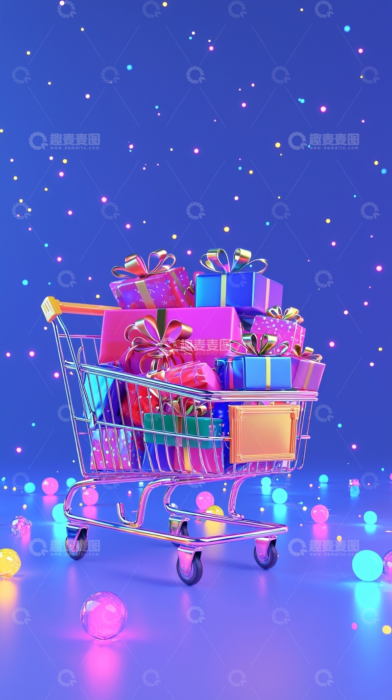 高清大图下载【趣麦麦图】购物车2