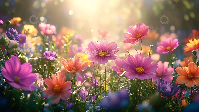 高清大图下载【趣麦麦图】花田里的阳光