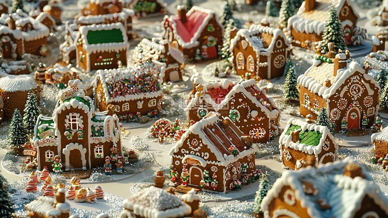 高清大图下载【趣麦麦图】姜饼屋村庄