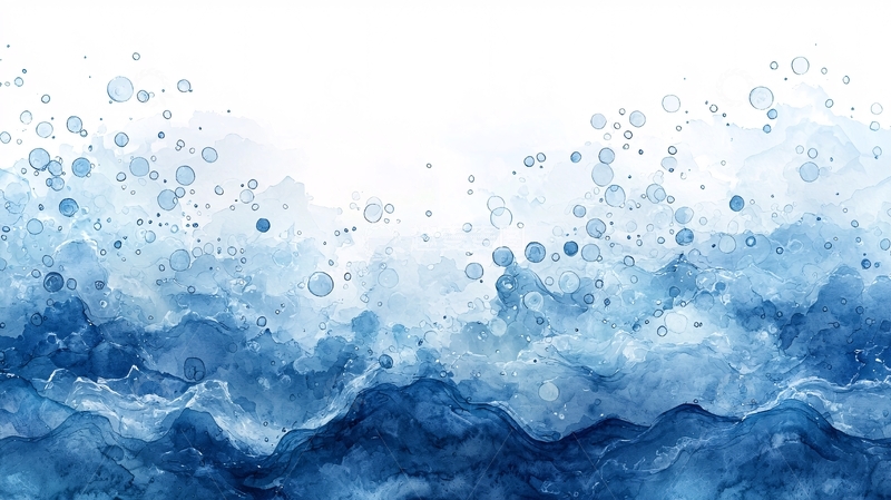 高清大图下载【趣麦麦图】蓝色水彩背景