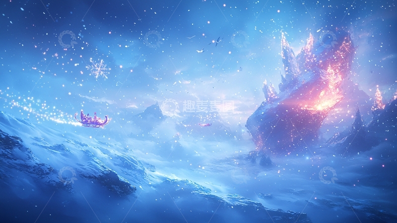 高清大图下载【趣麦麦图】冰雪奇缘圣诞场景
