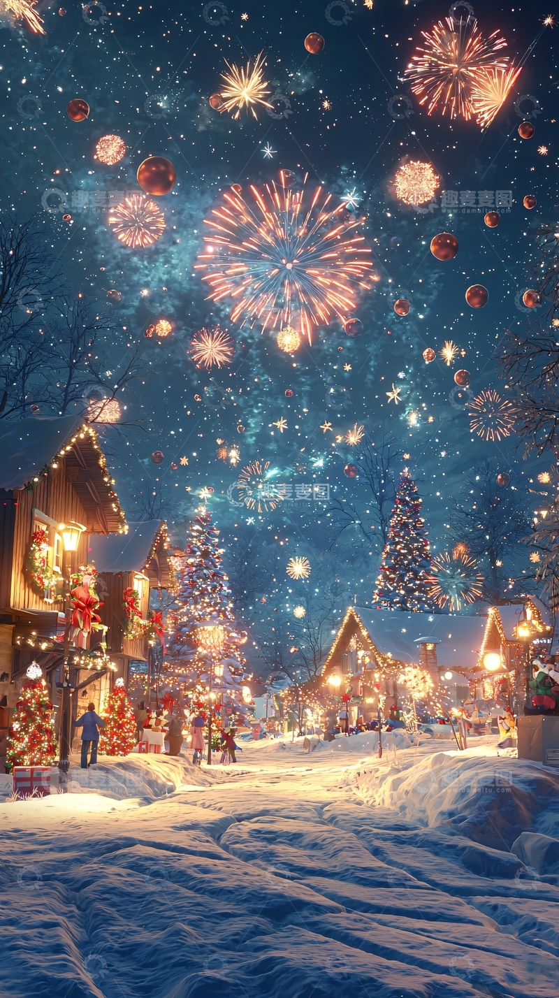 高清大图下载【趣麦麦图】圣诞节夜景