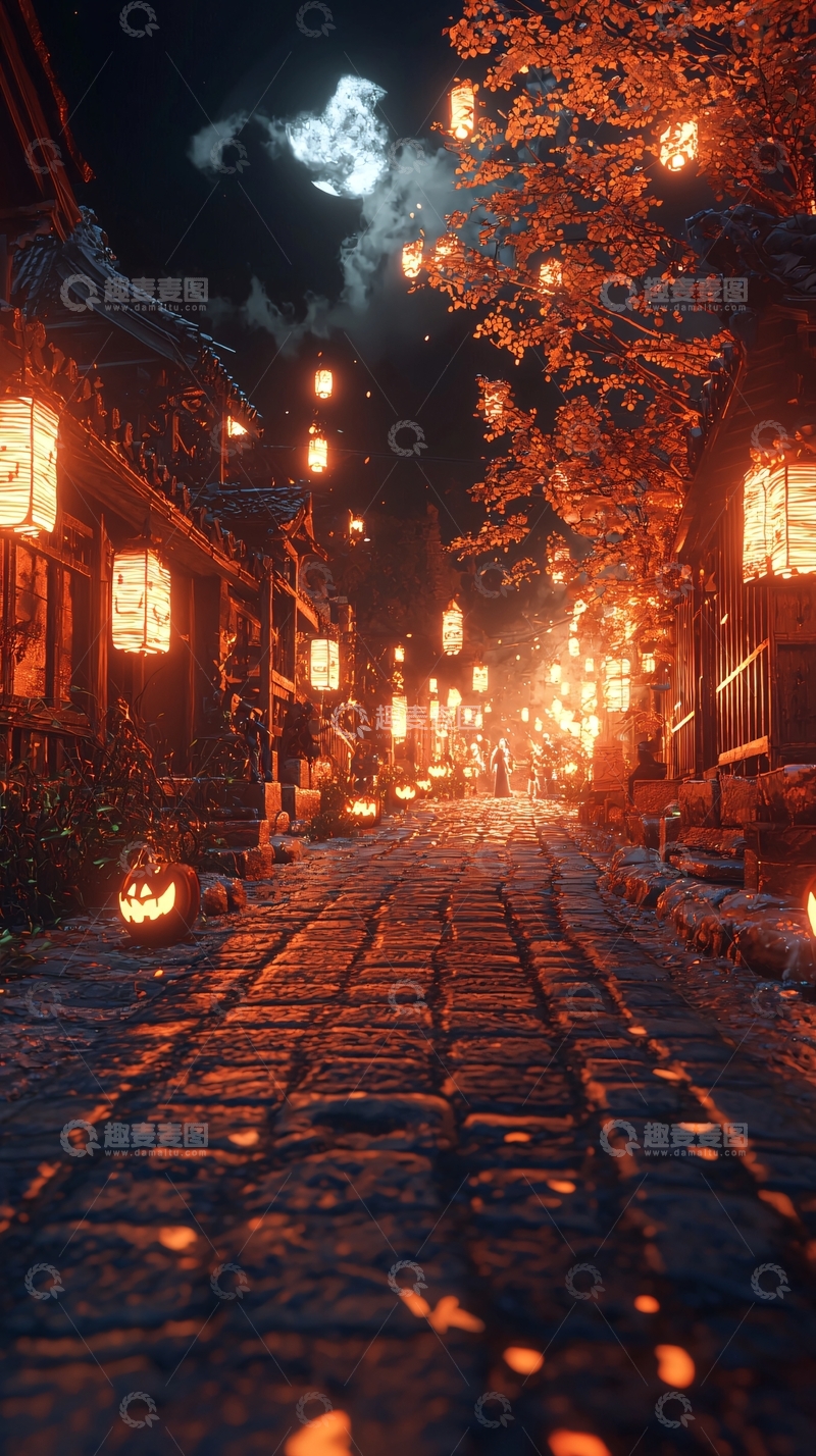 高清大图下载【趣麦麦图】古风夜景4