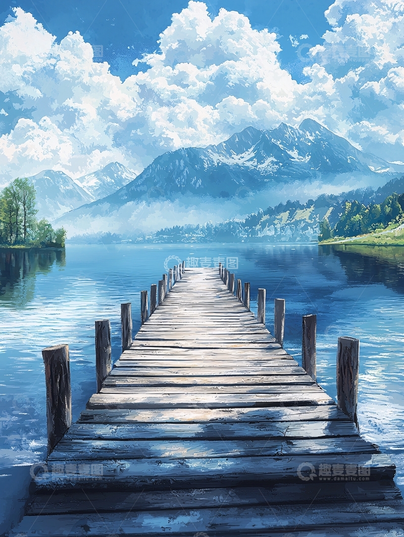 高清大图下载【趣麦麦图】宁静湖面