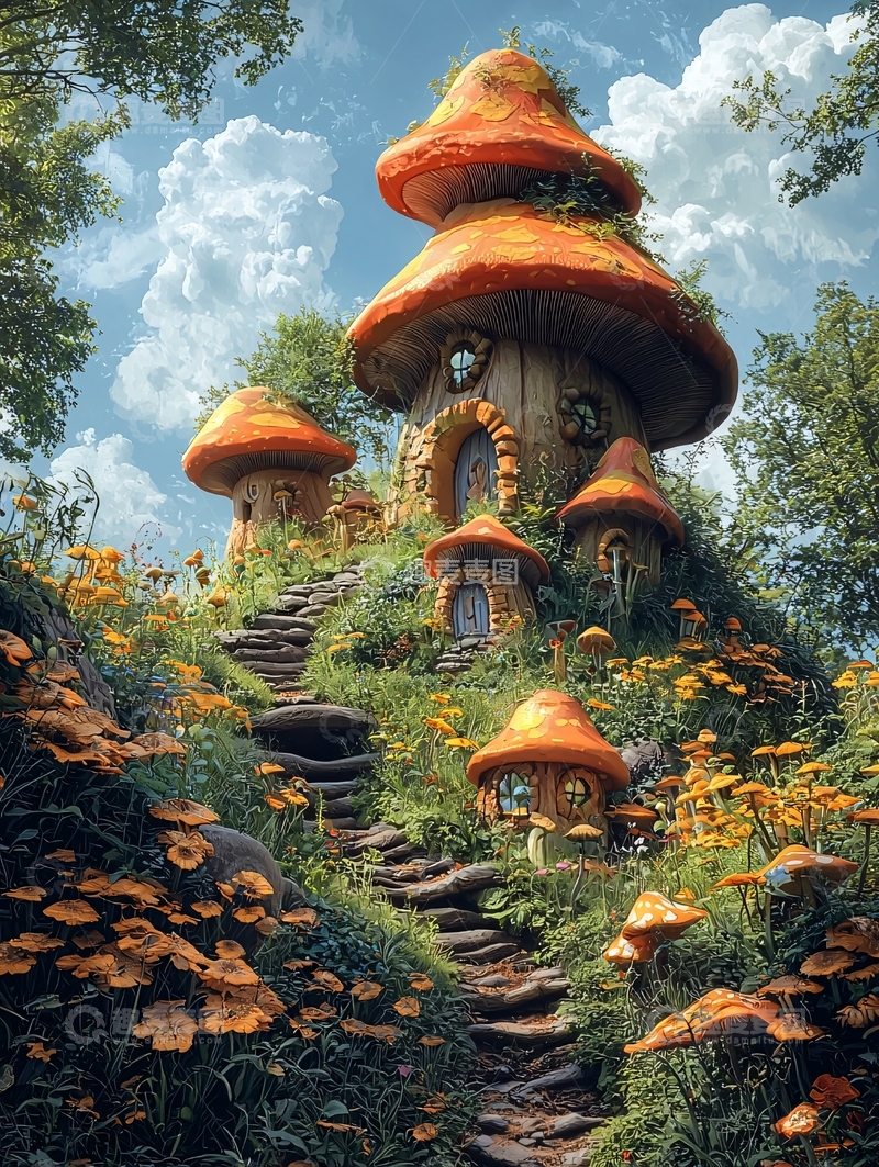 高清大图下载【趣麦麦图】童话蘑菇屋